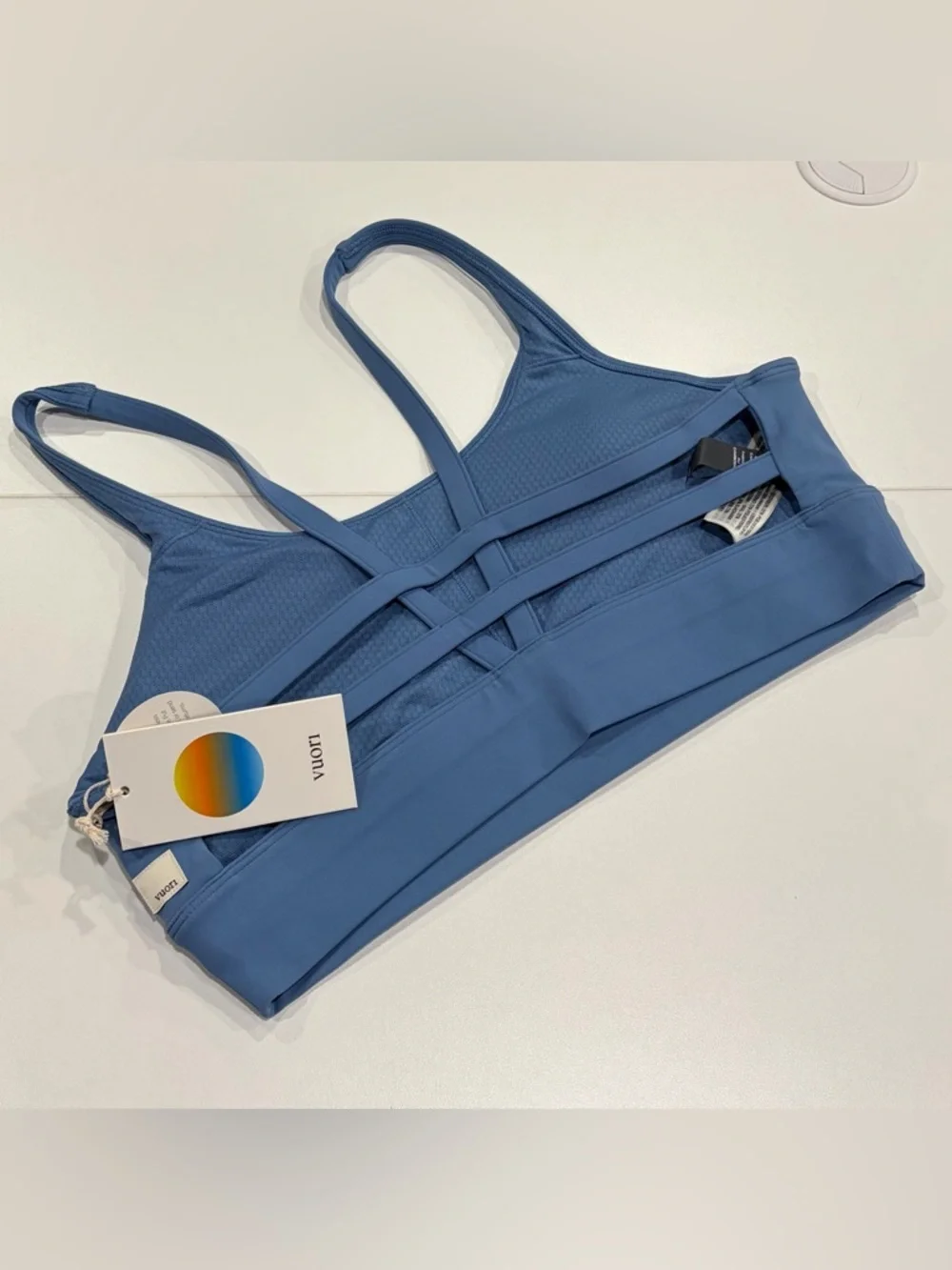 Vuori Women's XXL Yosemite Longline Bra French Blue NWT Lined 4-Way Stretch